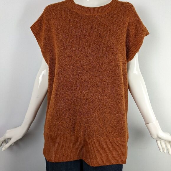 Christian Siriano Sleeveless sweater / tunic rust color size medium - Picture 6 of 6